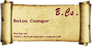 Botos Csongor névjegykártya